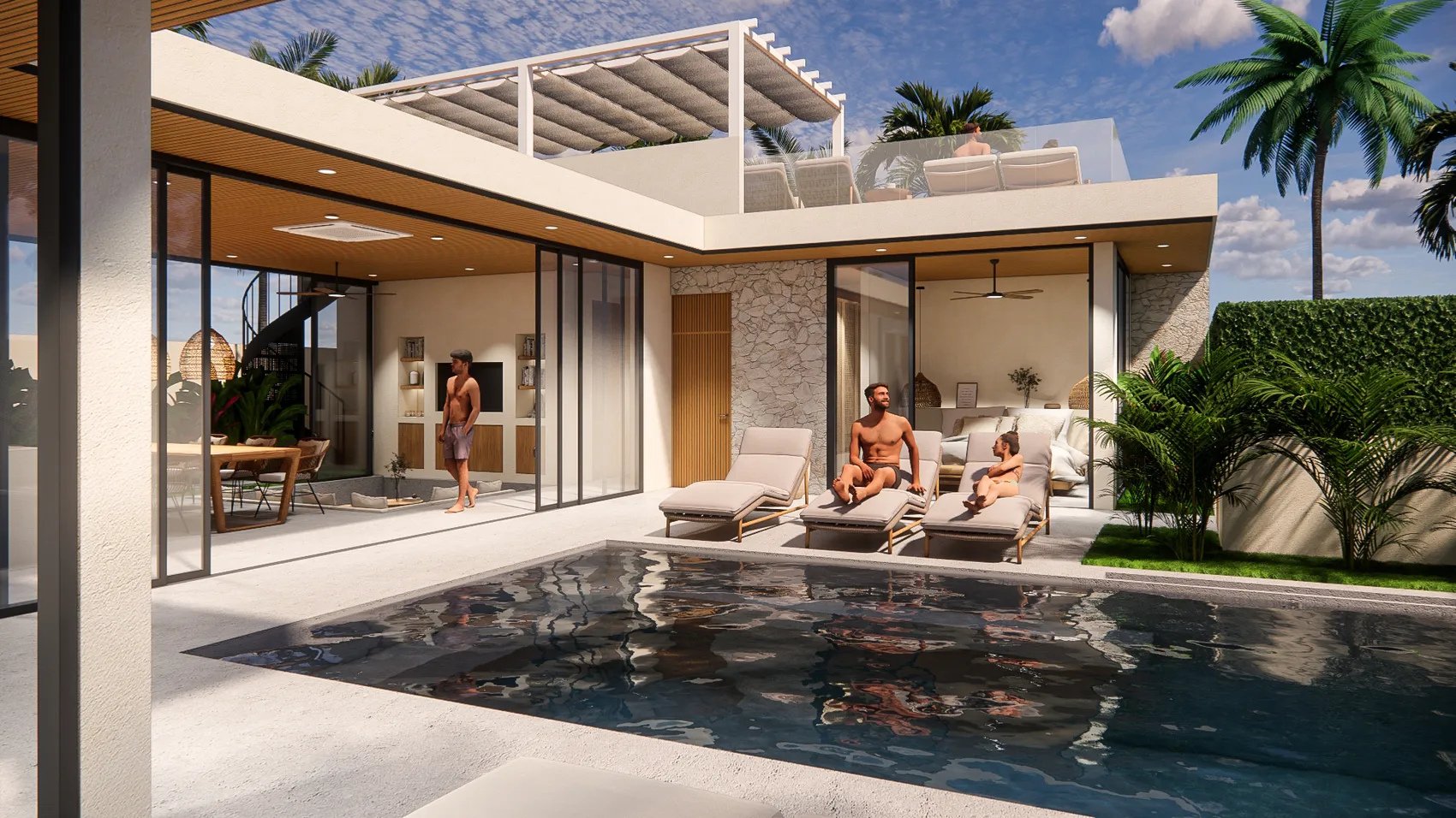 3-bedroom villa + rooftop terrace